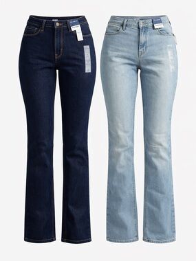 NWT Old Navy WOW Bootcut Jeans Bundle Size 4 | Light & Dark Wash Mid-Rise